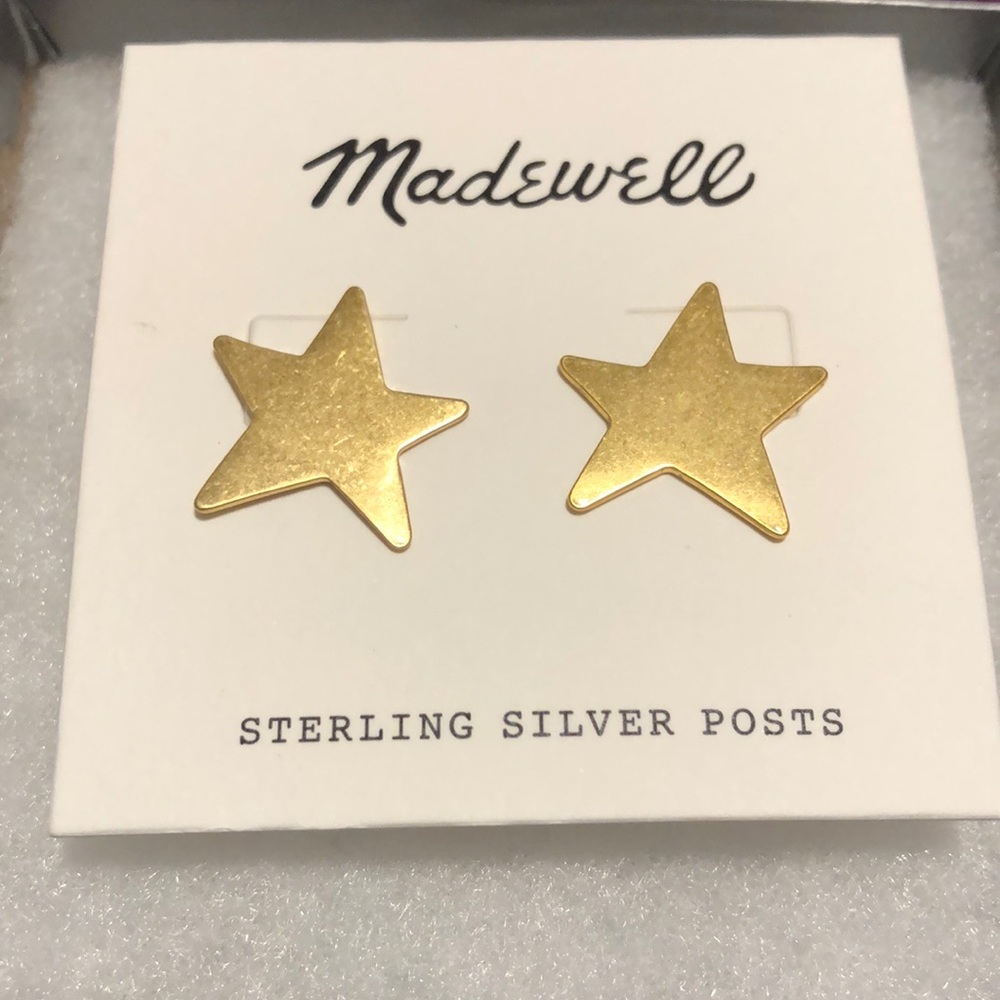 Madewell sterling silver star earrings